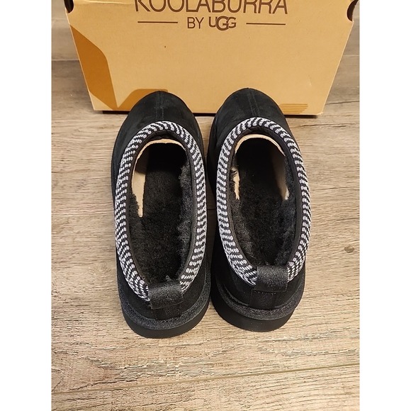Koolaburra by UGG Burree Platform Slippers Womens Sz 11 Black Lined House Shoes - Picture 5 of 6